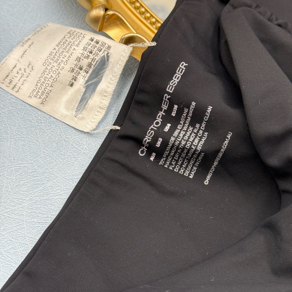 🆕 CHRISTOPHER ESBER 🧿 NWOT U Prong Black Swim Brief, Sz AU 8 US 4 - Picture 13 of 13